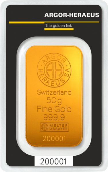 50 Gramm Goldbarren